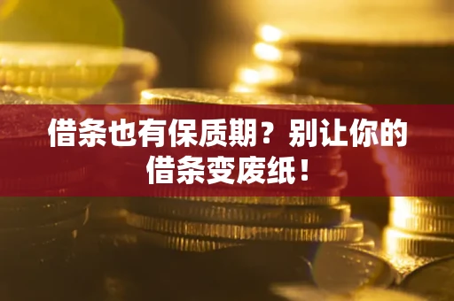 济南借条也有保质期?别让你的借条变废纸! 济南借条也有保质期?别让你的借条变废纸!